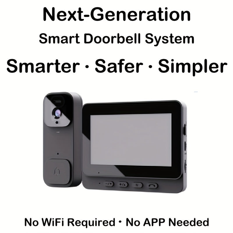 Special ! Smart Wireless Video Doorbell, Display Screen Versions And Chime Versions. Check The SKU Images Carefully And Choose According To Your Needs. 2-way Intercom, Night Vision, Large Battery, Easy Installation. Perfect Holiday Gift Choice!