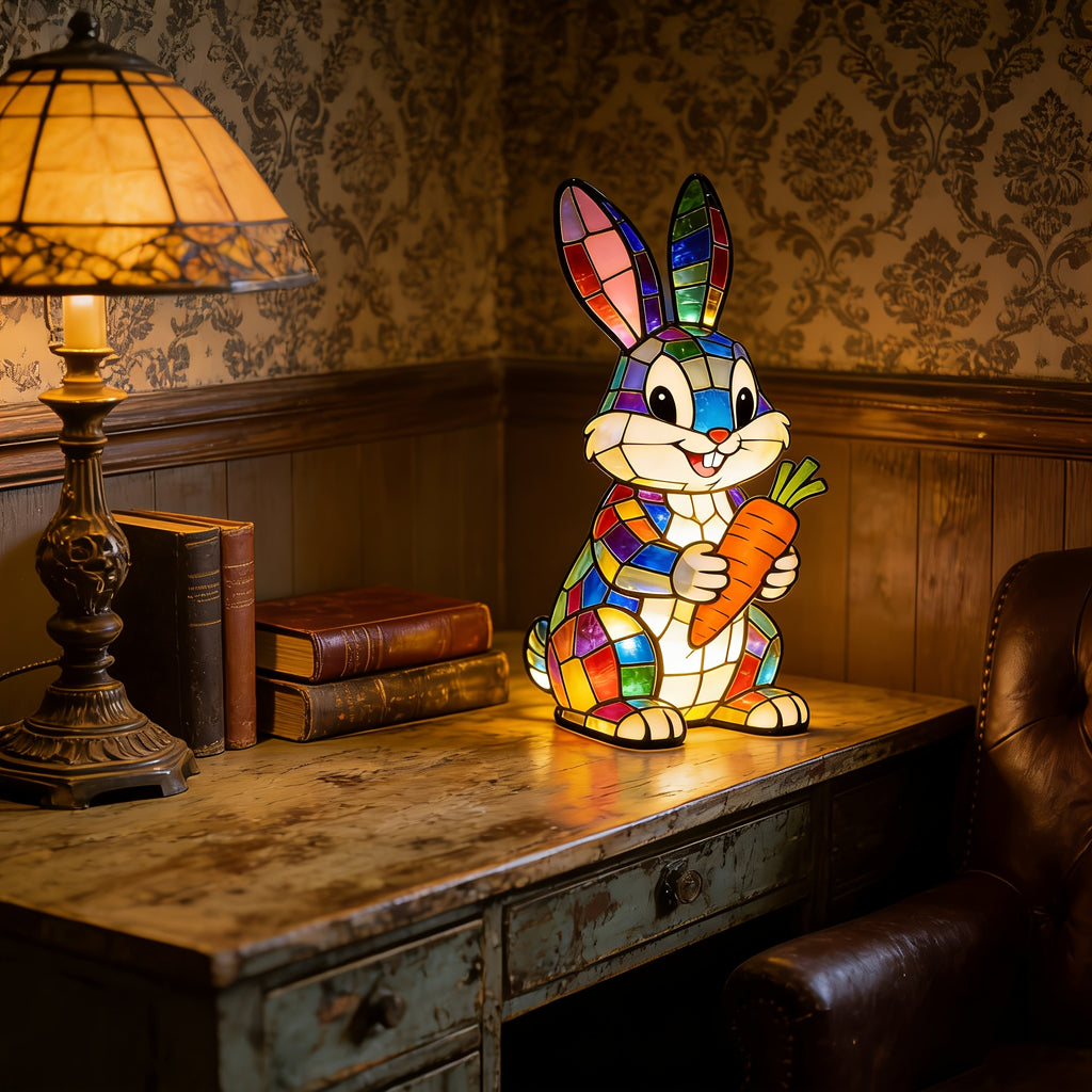 Cute Rabbit Night Light, Warm Toned And Quirky Style, Desktop Light, Suitable for Home Decoration, with Lamp Rabbit Statue, Can Be Used As Bedside Lamp Or Desktop Decoration, Perfect Gift for Animal Lovers