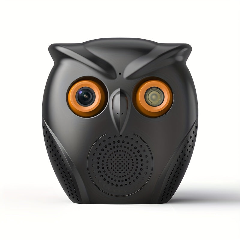 1080P WiFi Home Security Camera, 120° Wide Angle, Two-Way Audio Indoor Mini Surveillance Camera with Speaker, Video Function, APP-Controlled WiFi Home Monitoring, Motion Detection Alerts, Owl Themed Design, WiFi Connection.