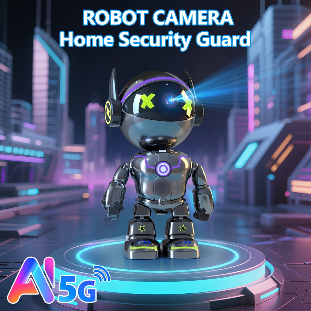 5MP HD Smart Phone Robot Camera, Indoor Cameras with Audio And Video, Security Cameras Wireless Outdoor Indoor, Pet Camera for Cat Dog, 360 Degree Night Vision Nanny Camera for Bedroom, Two Way Audio, Motion Detection, Gifts for Home Security