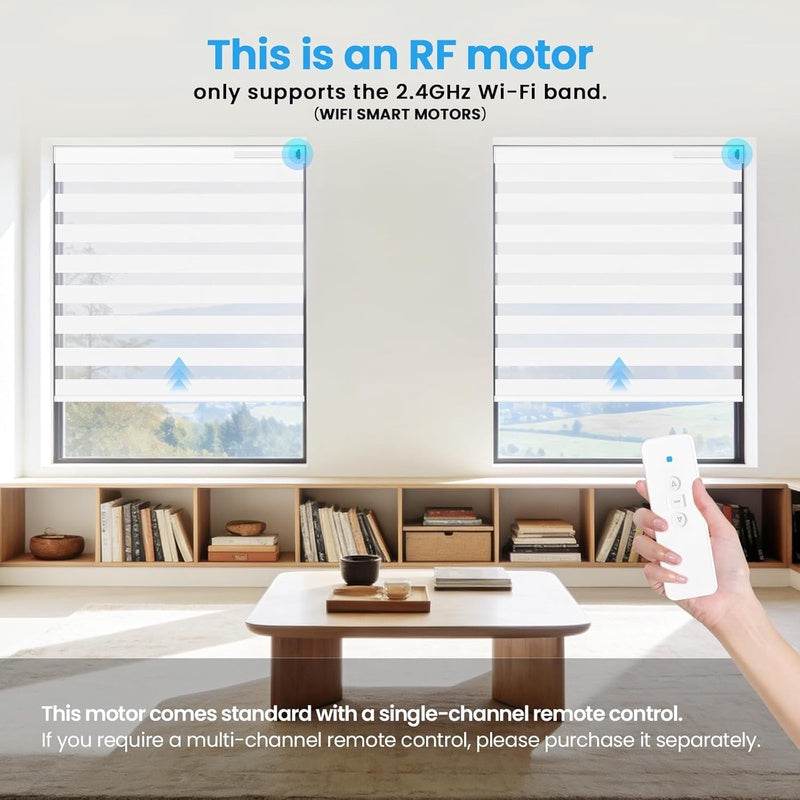 MING CHEN Smart Tubular Motors for 1.4 36mm 1.5 38mm Shade Tube Rechargeable Motorized Blinds Motor and RF Remote Control for Windows Shade Compatible with Alexa Google via HUB 2 Driver Crowns