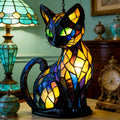 Colorful Retro Cat Night Light: Features a Warm, Soothing Glow and a Bohemian Style. The Perfect Gift for Cat Lovers, Ideal for Creating a Cozy, Relaxing Ambiance in Living Rooms, Bedrooms, or on Desks.